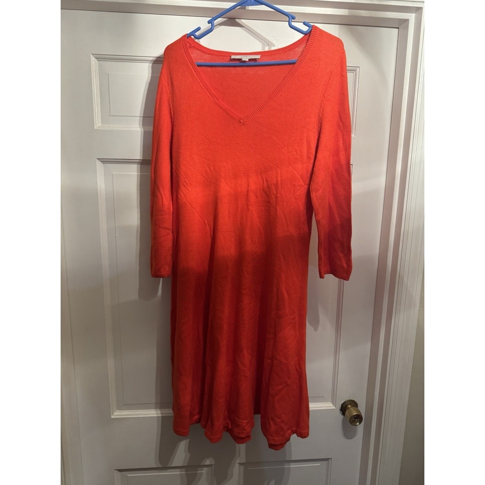 LOFT Women's 3/4 Sleeve Red Dress Size M